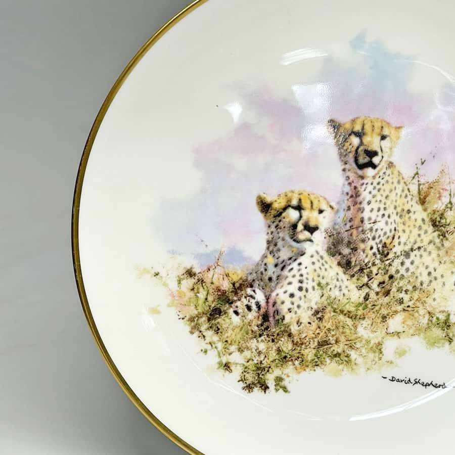 Wedgwood David Shepherd Cheetah Wildlife Collection Plate