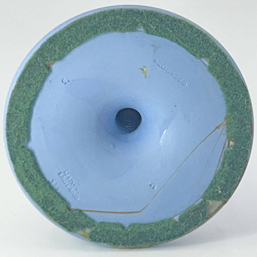 Wedgwood Blue Jasperware Pair Candlesticks