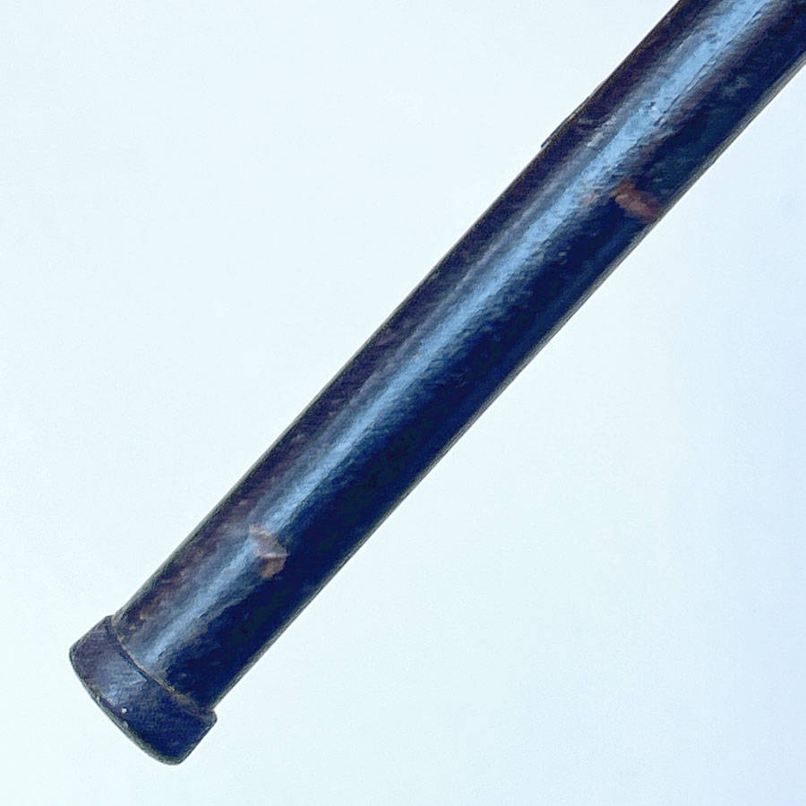 Wood And Silver Mounted Walking Stick With Horn Handle