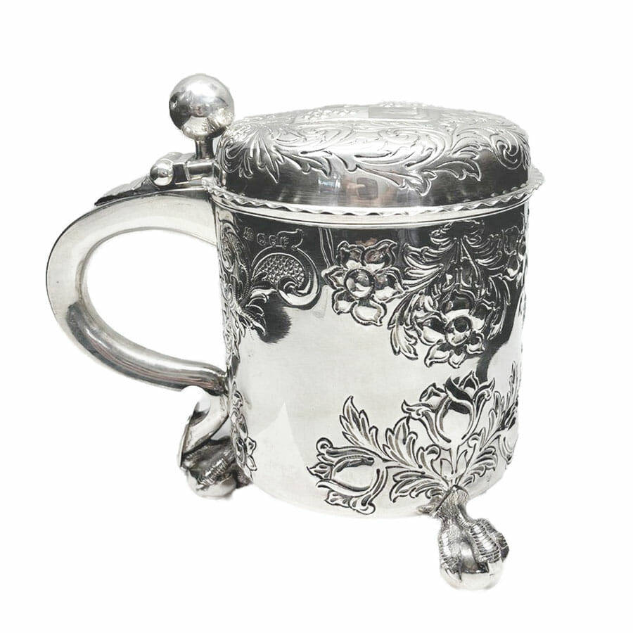 Victorian Covered Silver Tankard John Chapple and John Mantle London 1890