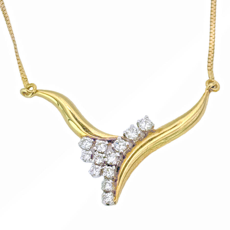 18ct Gold Diamond Pendant Necklace