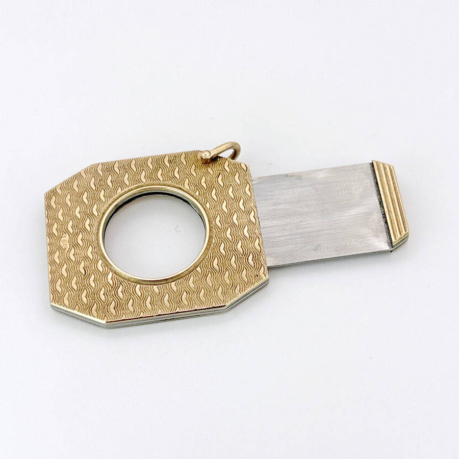9ct Gold Art Deco Guillotine Cigar Cutter Ramsden and Roed C1920
