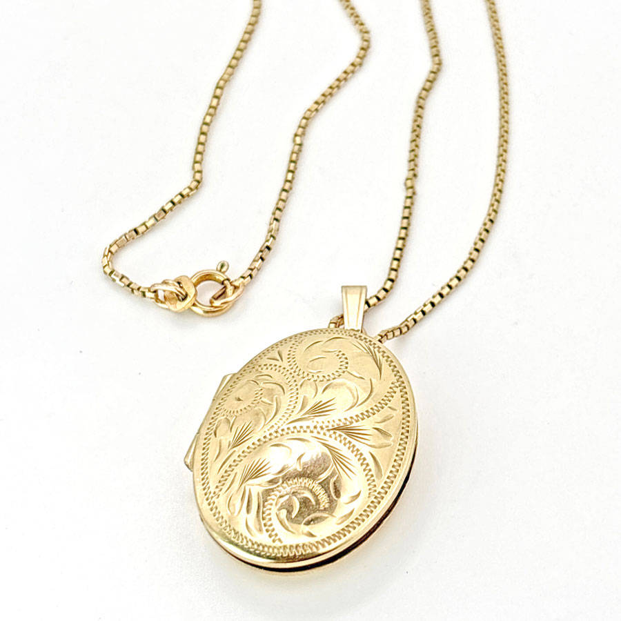 Edwardian 9ct Gold Locket And Chain