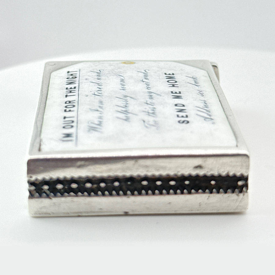 Rare Silver Send Me Home Vesta Case Birmingham 1907