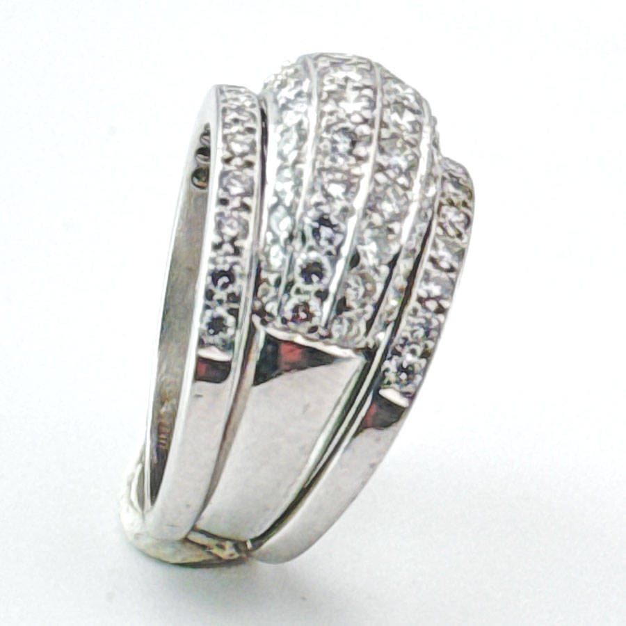 18ct White Gold Diamond Cluster Ring Friedman