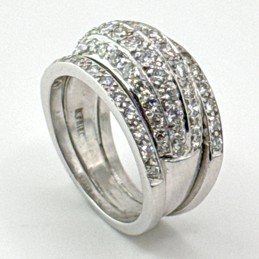 18ct White Gold Diamond Cluster Ring Friedman