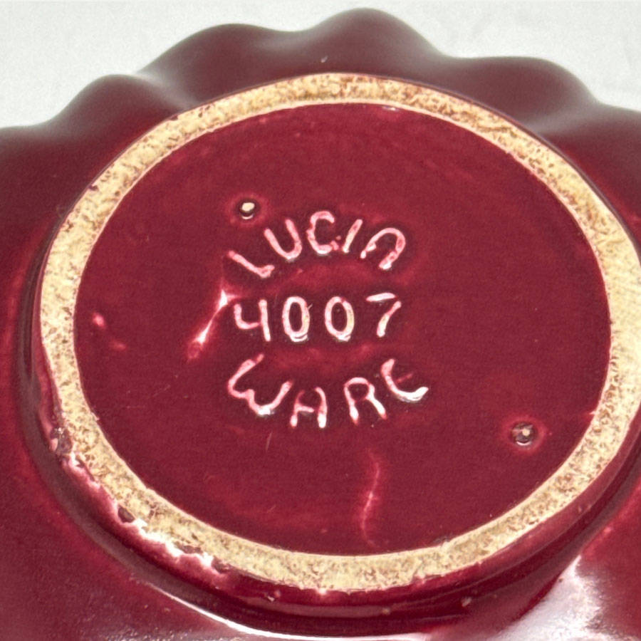 Lucia Ware Burgundy Ribbon Vase By Boksburg East Pottery C1970