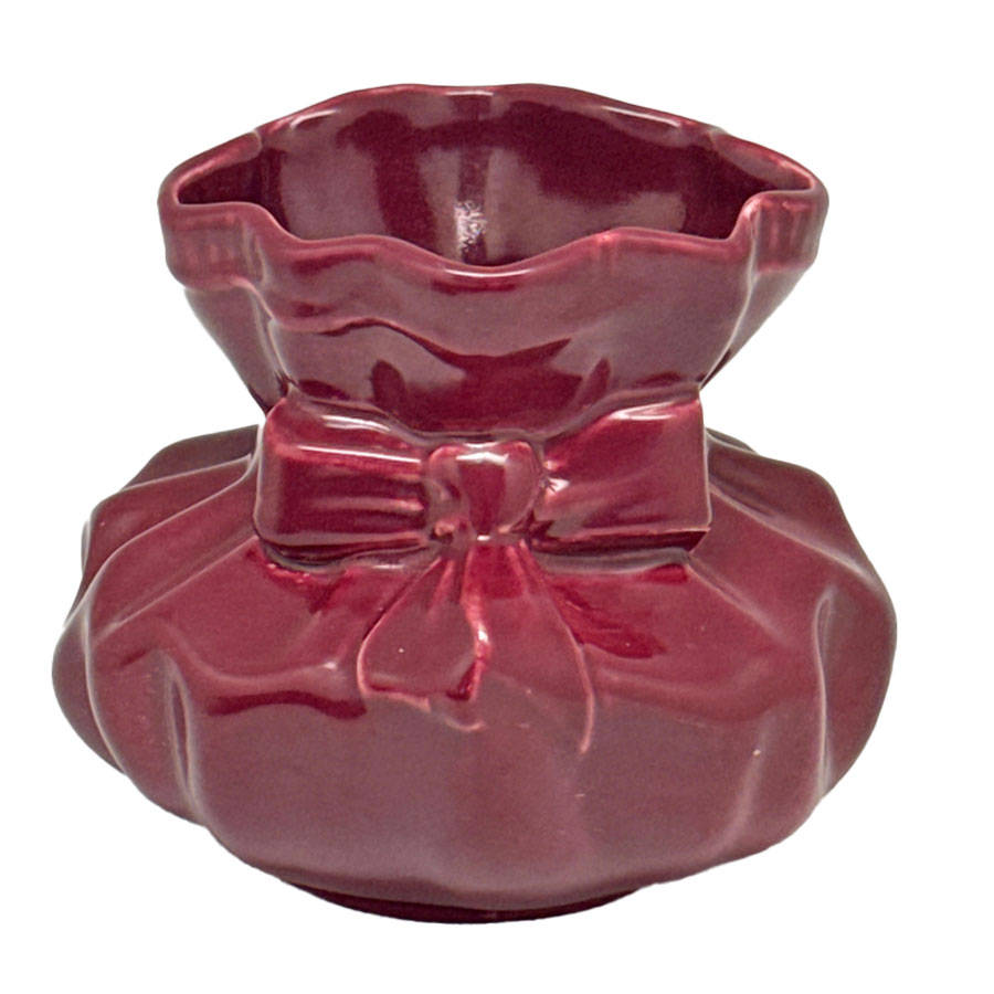 Lucia Ware Burgundy Ribbon Vase By Boksburg East Pottery C1970