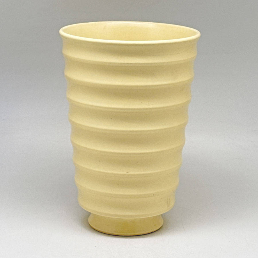 Wedgwood Keith Murray Ribbed Straw Vase C1930