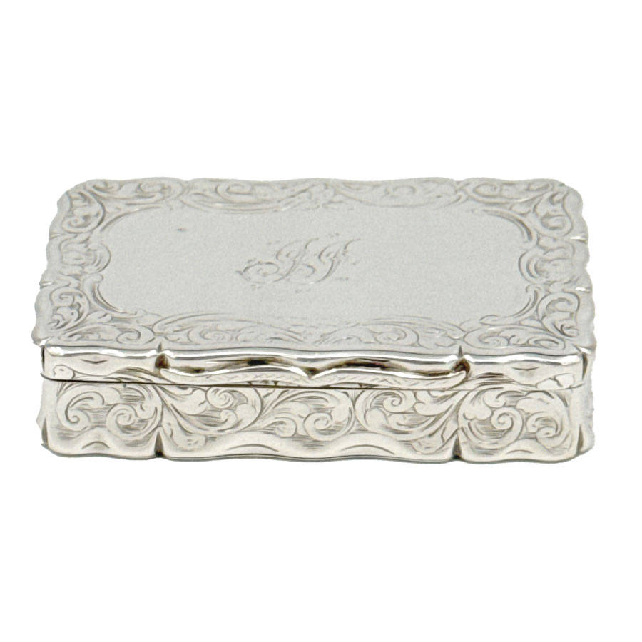 Hallmarked Silver Victorian Snuff Box Birmingham 1845
