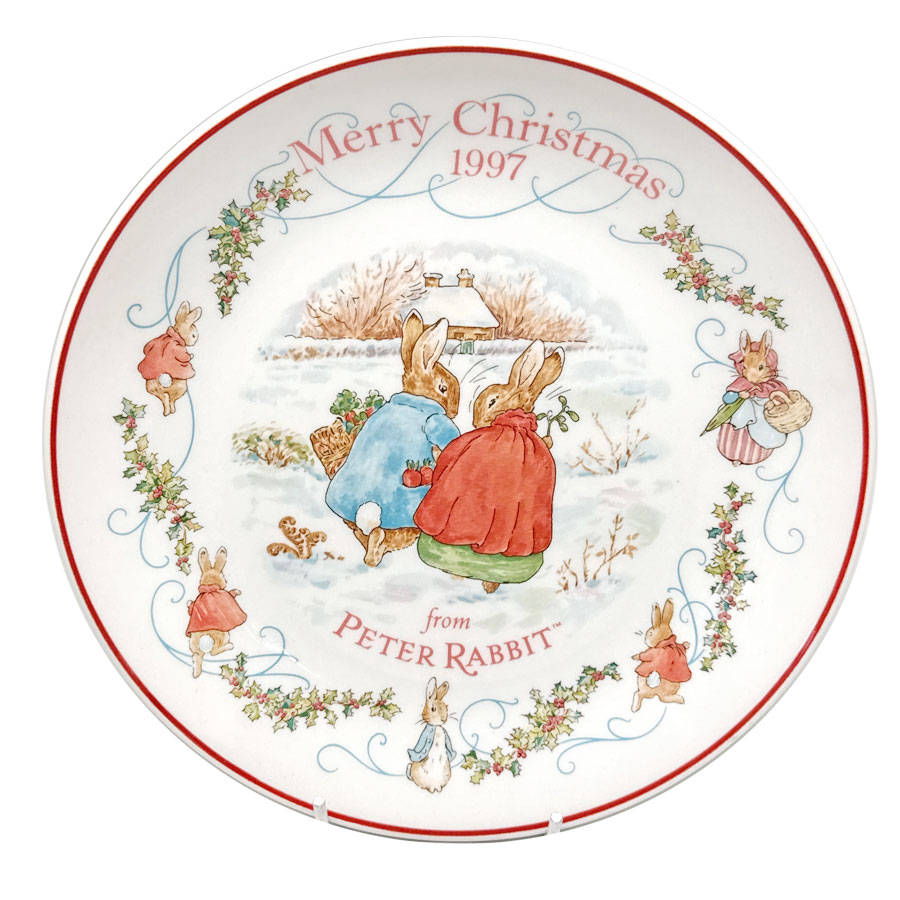 Wedgwood Peter Rabbit Merry Christmas 1997 Plate