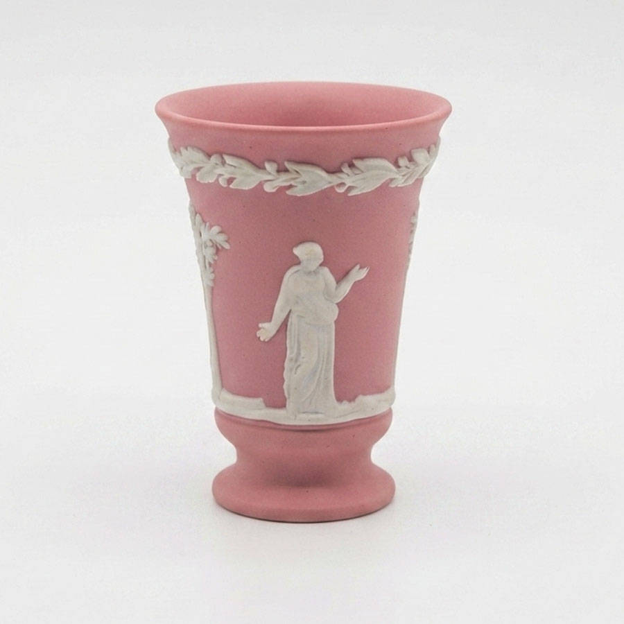 Wedgwood Jasperware Miniature Pink Vase 5.5cm