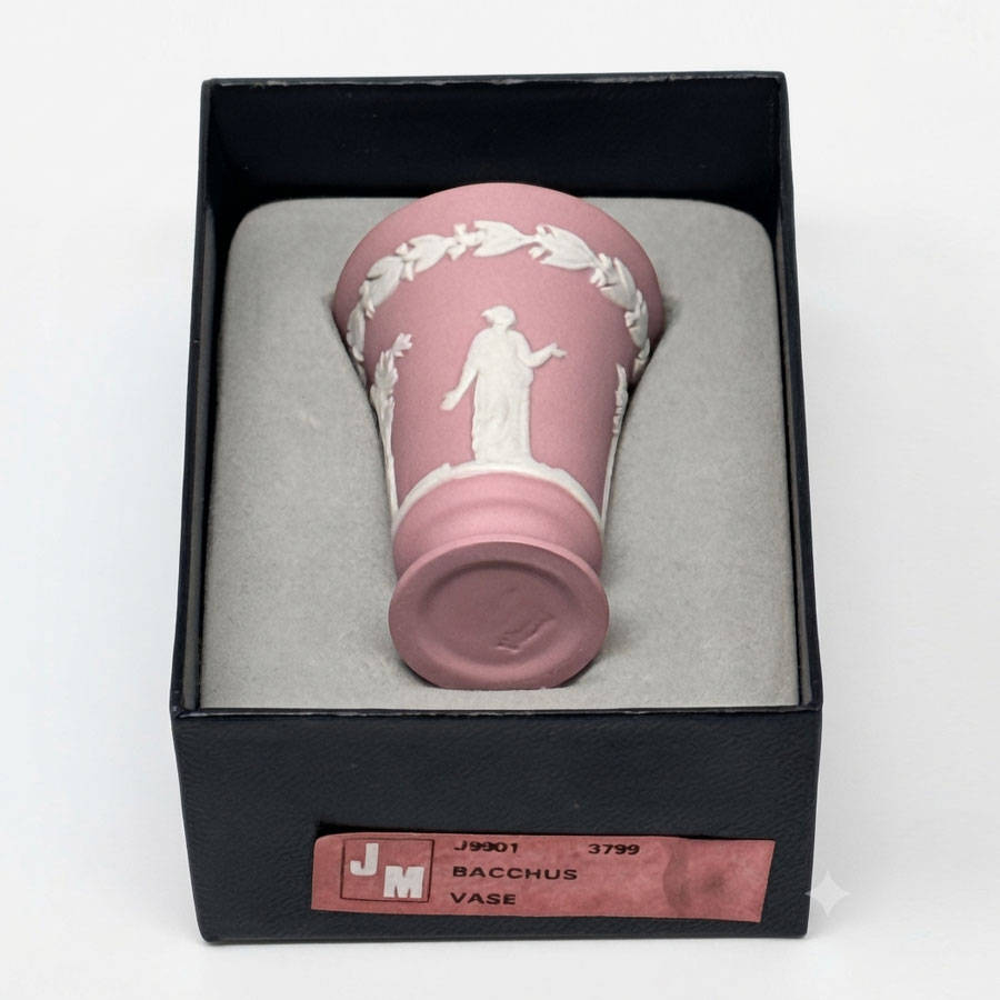 Wedgwood Jasperware Miniature Pink Vase 5.5cm