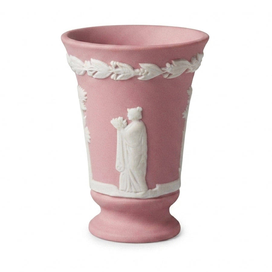 Wedgwood Jasperware Miniature Pink Vase 5.5cm