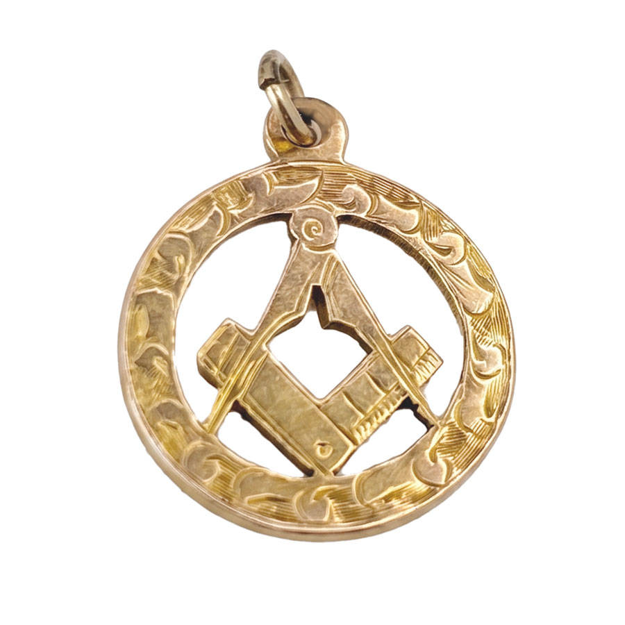 9ct Gold Masonic Pendant Birmingham 1919