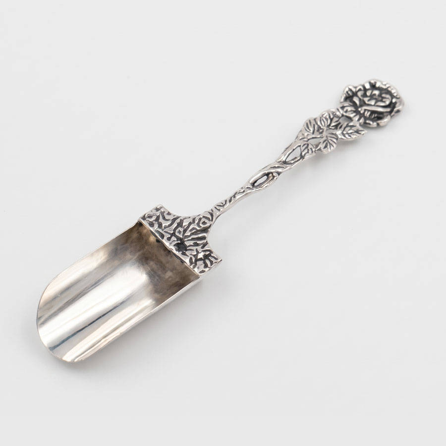German Silver 800 Standard Caddy Spoon Hildesheimer Rose