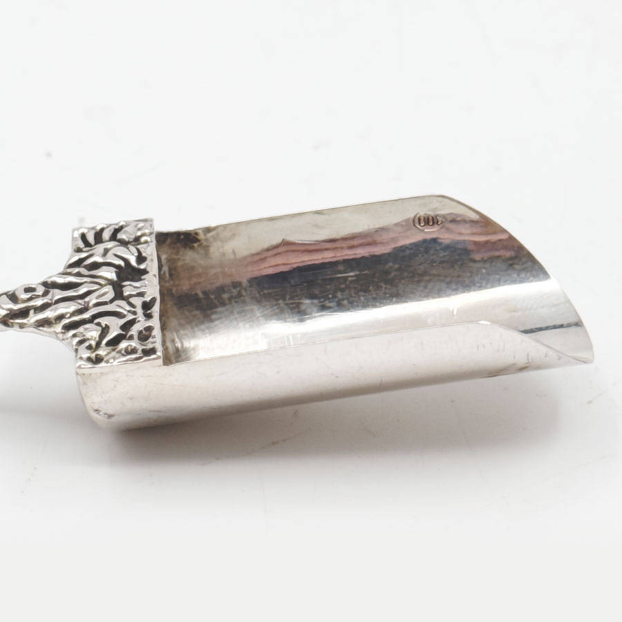 German Silver 800 Standard Caddy Spoon Hildesheimer Rose