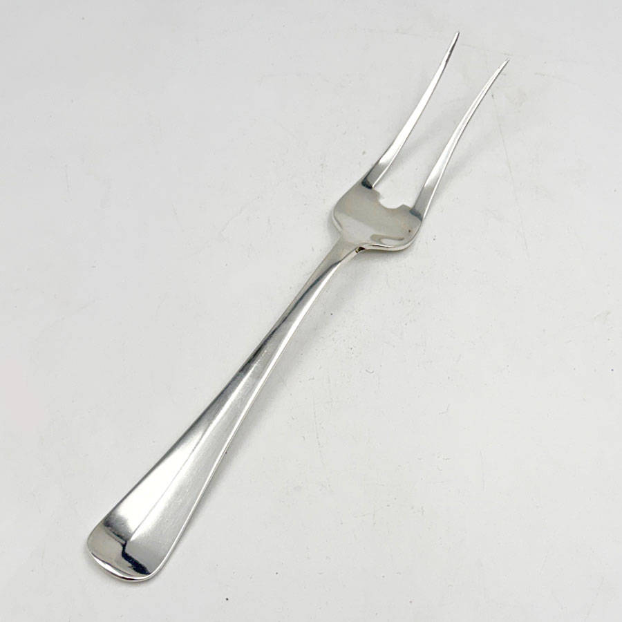 Hallmarked Dutch Cold Meat Or Serving Silver Fork Utrecth 1986
