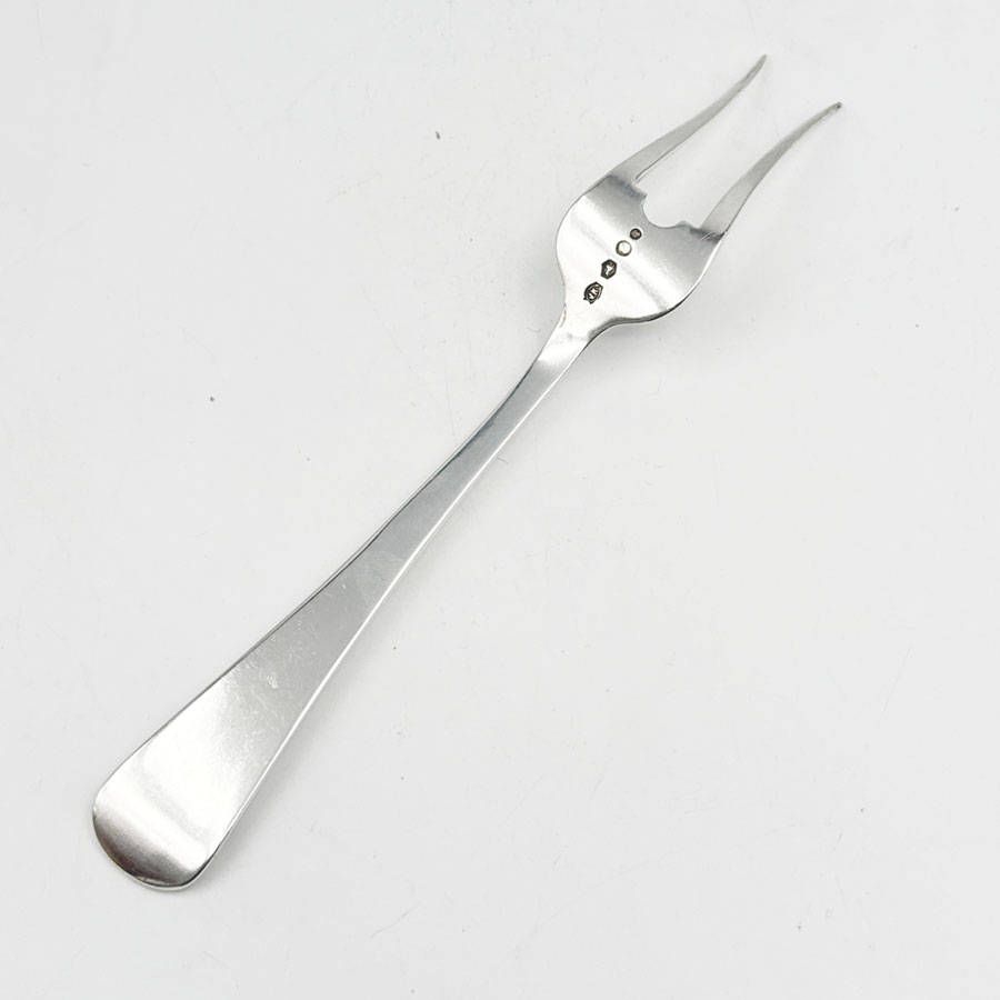 Hallmarked Dutch Cold Meat Or Serving Silver Fork Utrecth 1986
