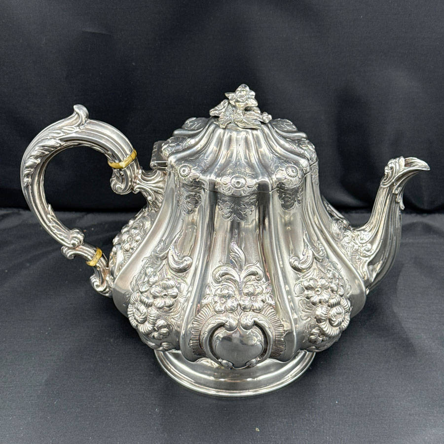 Hallmarked Victorian Silver Four Piece Tea Set
