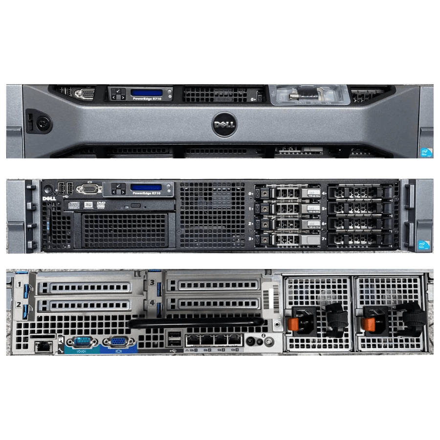 Dell PowerEdge R710 Server- Two(2) Intel(R) Xeon(R) x5670 2.93Ghz - 144GB ECC DDR3 Ram - Two(2) 6...