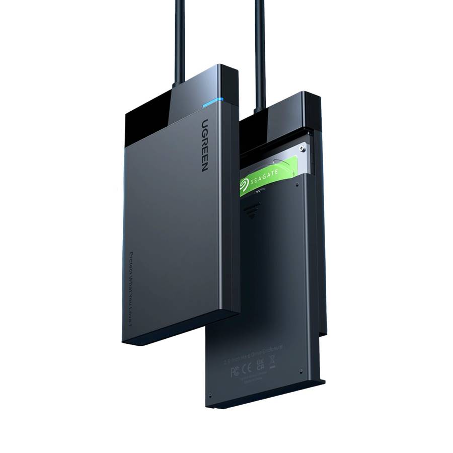 UGREEN USB 3.0 to 2.5&#x201D; SATA Hard Drive Enclosure (Non-Detachable Cable)