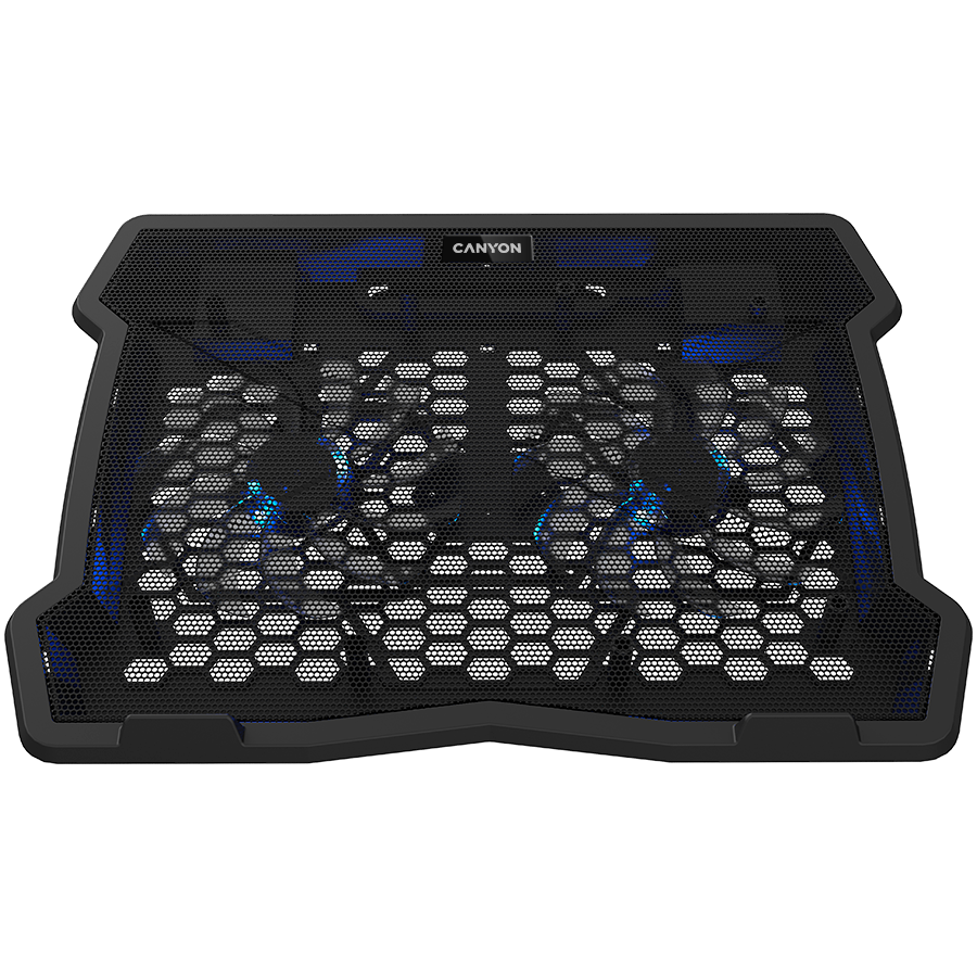 CANYON NS03, Cooling stand dual-fan with 2x2.0 USB hub, support up to 10-15.6 laptop, ABS plastic...