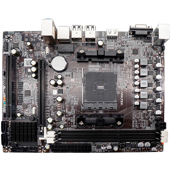 Arktek AMD A78M Chipset, Socket FM2/FM2+/A10/A8/A6/A4 CPU, Dual Channel DDR3 1066/1333/1600MHz, 2...