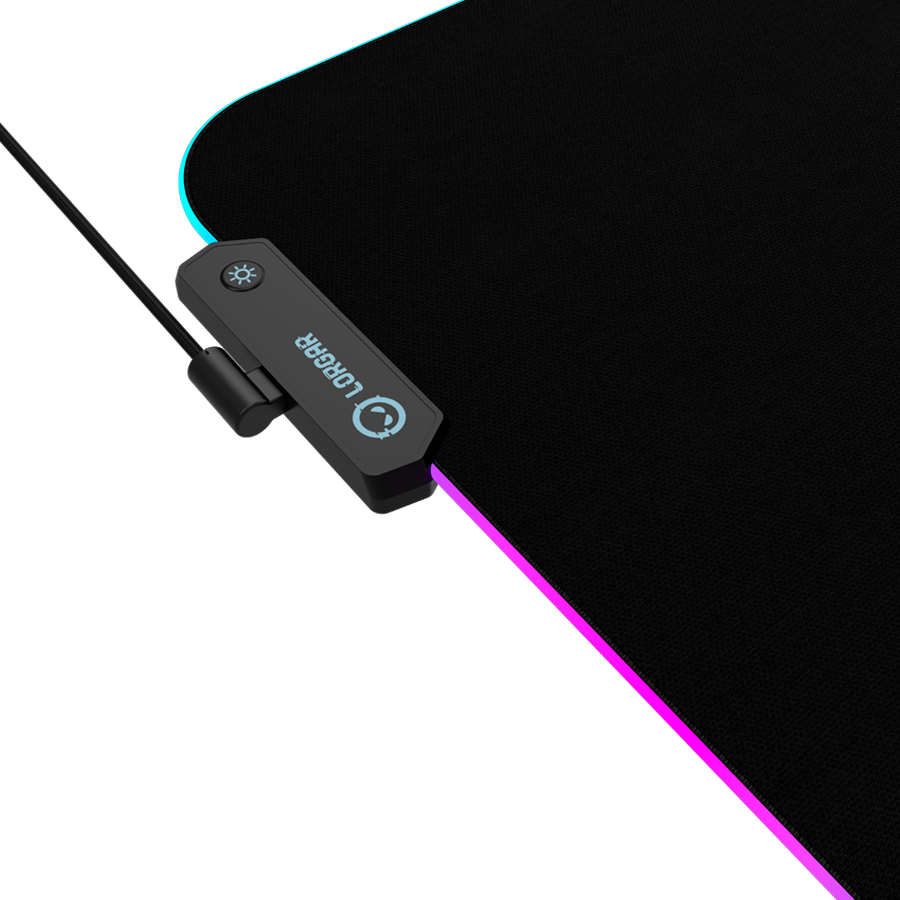 Lorgar Steller 919, Gaming mouse pad, High-speed surface, anti-slip rubber base, RGB backlight, U...