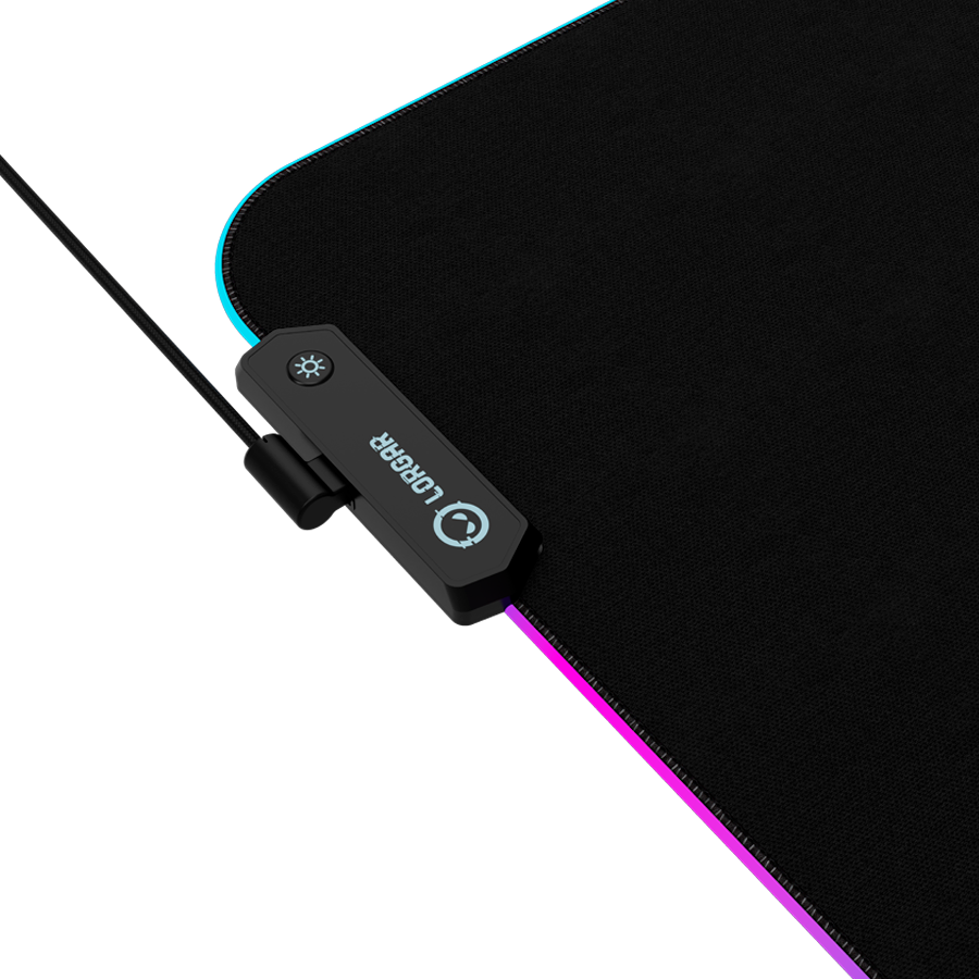 Lorgar Steller 913, Gaming mouse pad, High-speed surface, anti-slip rubber base, RGB backlight, U...