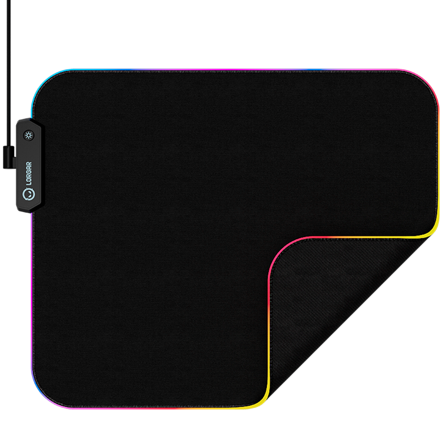 Lorgar Steller 913, Gaming mouse pad, High-speed surface, anti-slip rubber base, RGB backlight, U...