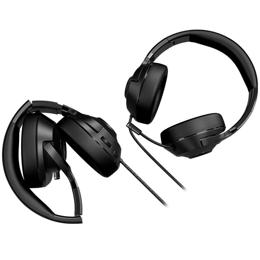 LORGAR Noah 101, Gaming headset with microphone, 3.5mm jack connection, cable length 2m, foldable...