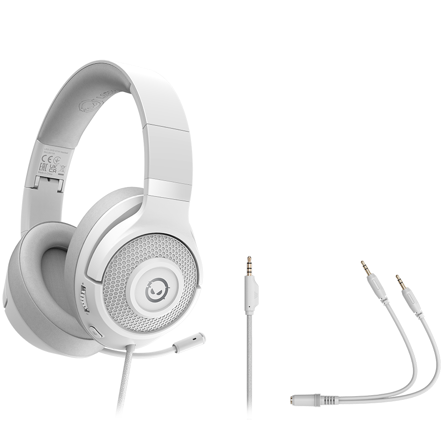 LORGAR Noah 101, Gaming headset with microphone, 3.5mm jack connection, cable length 2m, foldable...
