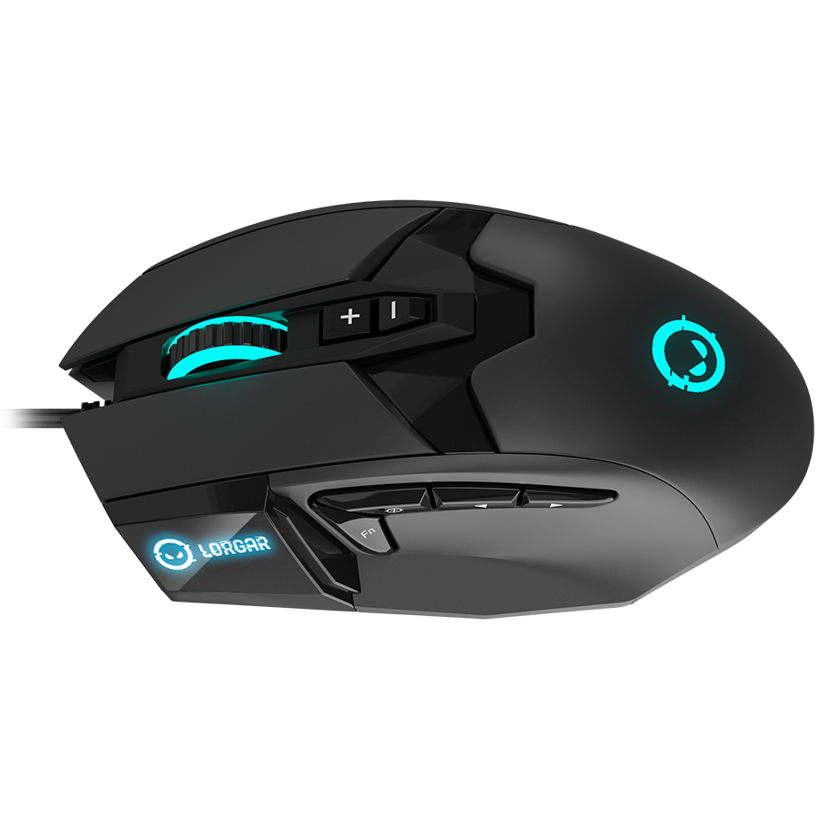 LORGAR Stricter 579, gaming mouse, 9 programmable buttons, Pixart PMW3336 sensor, DPI up to 12 00...