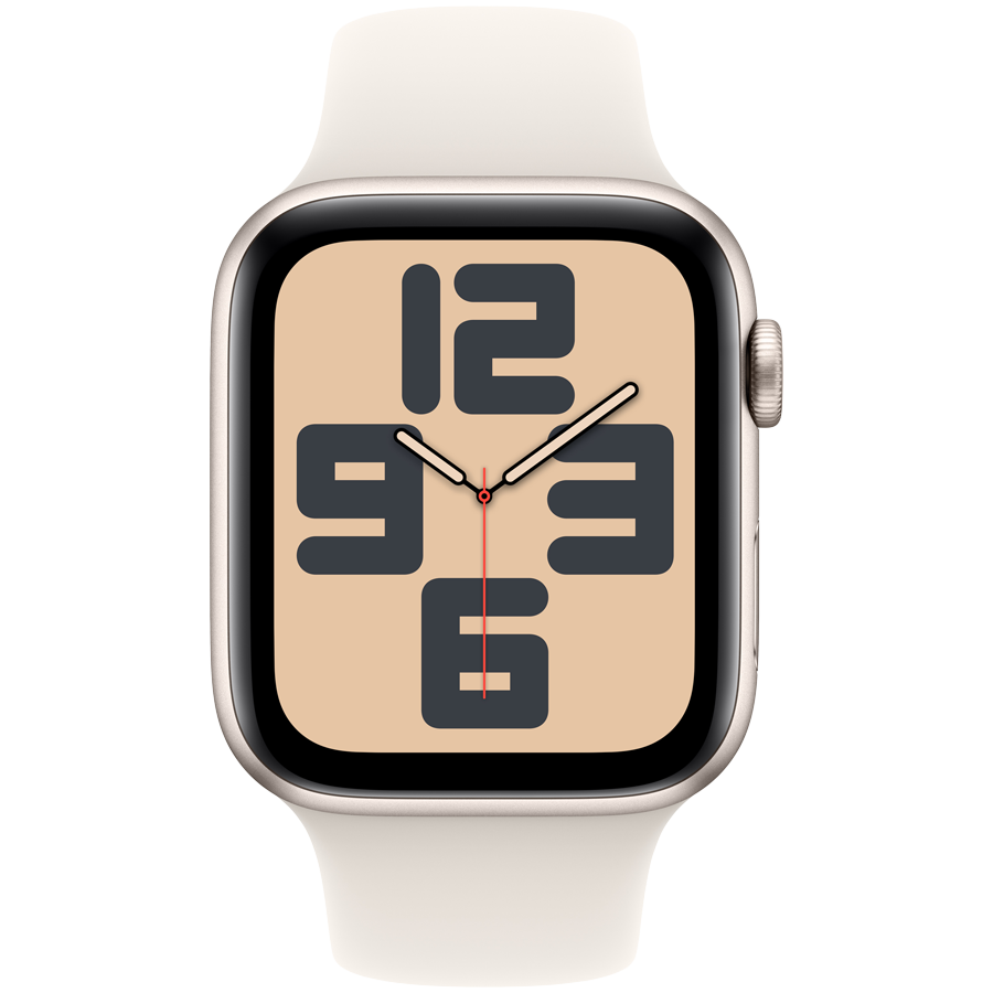 Apple Watch SE GPS + Cellular 44mm Starlight Aluminium Case with Starlight Sport Band - M/L,Model...