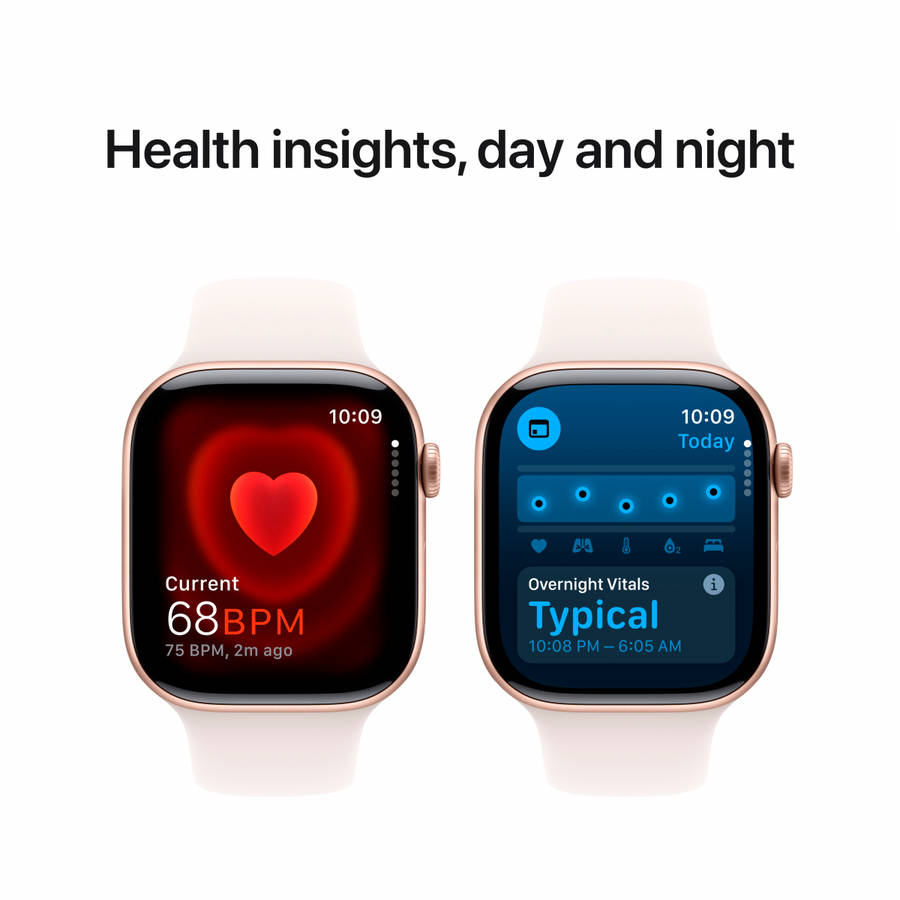 Apple Watch Series 10 GPS + Cellular 46mm Rose Gold Aluminium Case with Light Blush Sport Band - ...