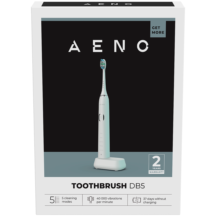 AENO Sonic Electric Toothbrush DB5: White, 5 modes, wireless charging, 46000rpm, 40 days without ...