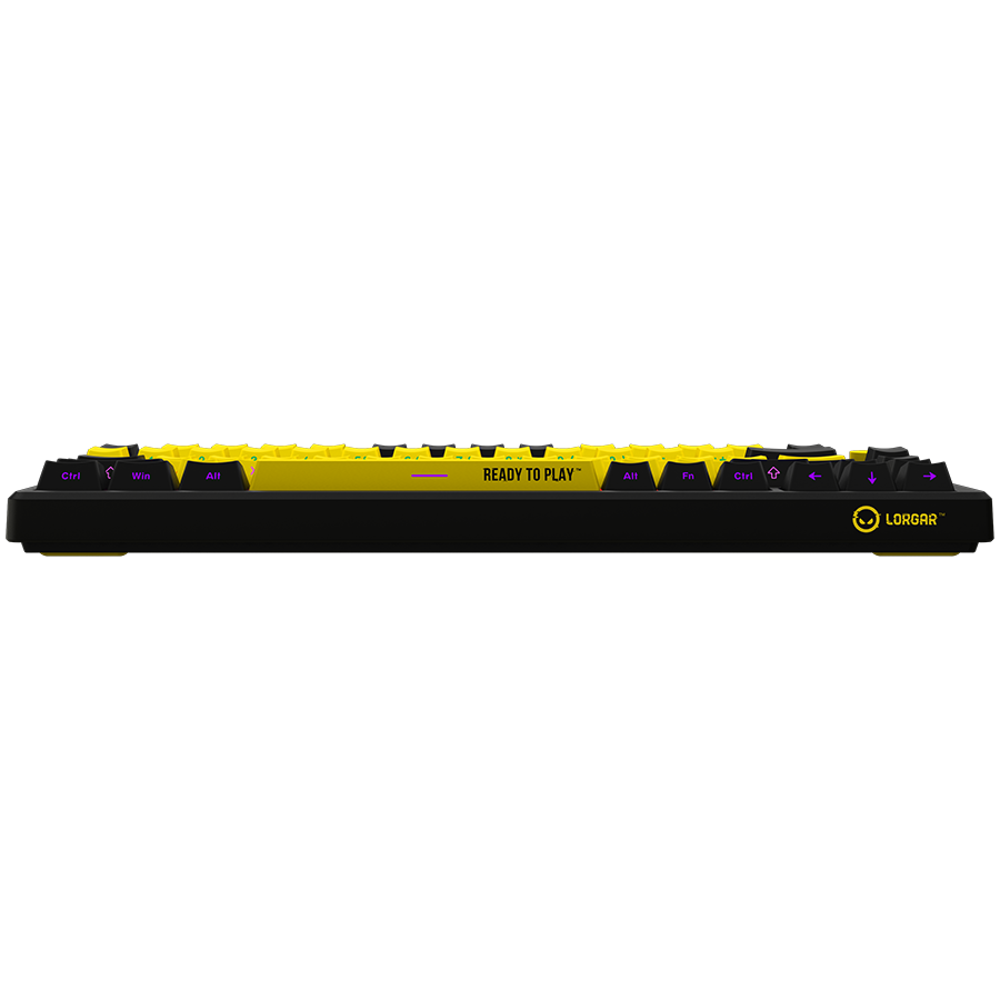 LORGAR KBP7075W, Wireless 75% Mechanical Gaming Keyboard Pro, Black/yellow, EN layout