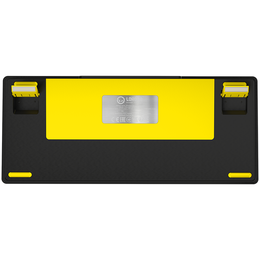 LORGAR KBP7075W, Wireless 75% Mechanical Gaming Keyboard Pro, Black/yellow, EN layout
