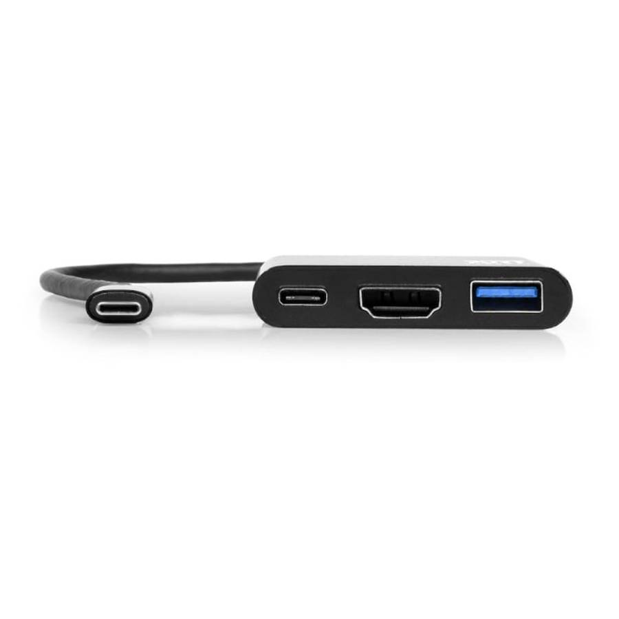 Port USB Type-C to 1 x HDMI | 1 x USB3.0 | 1 x Type-C 60W PD Dock - Black