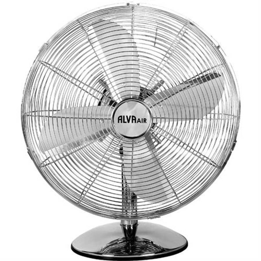 Alva Air 30cm Chrome Metal Desktop Fan