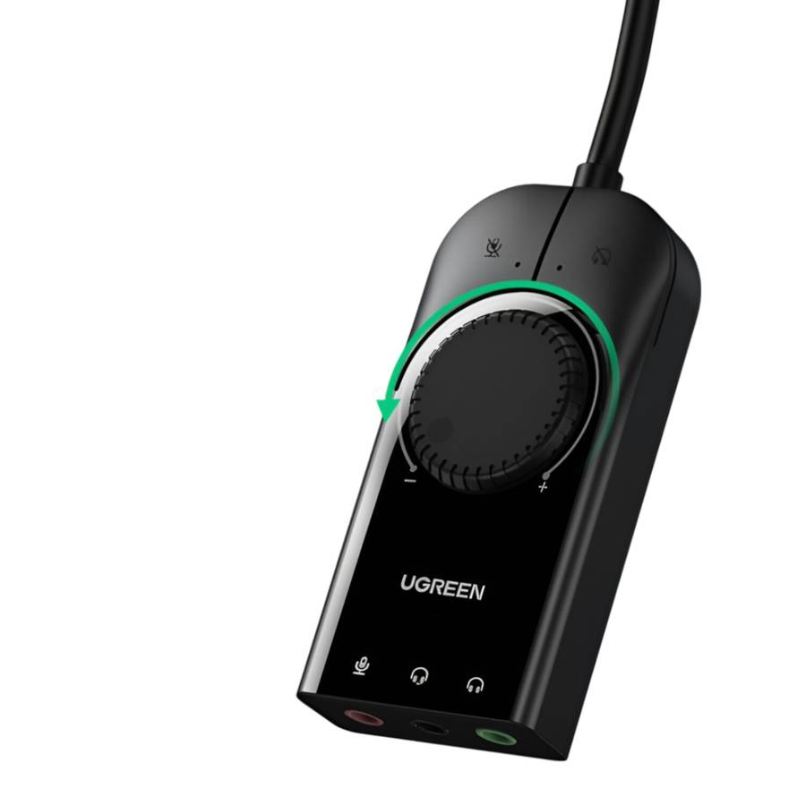 UGREEN CM129-40964 USB-A to 3.5mm External Stereo Sound Adapter - Black