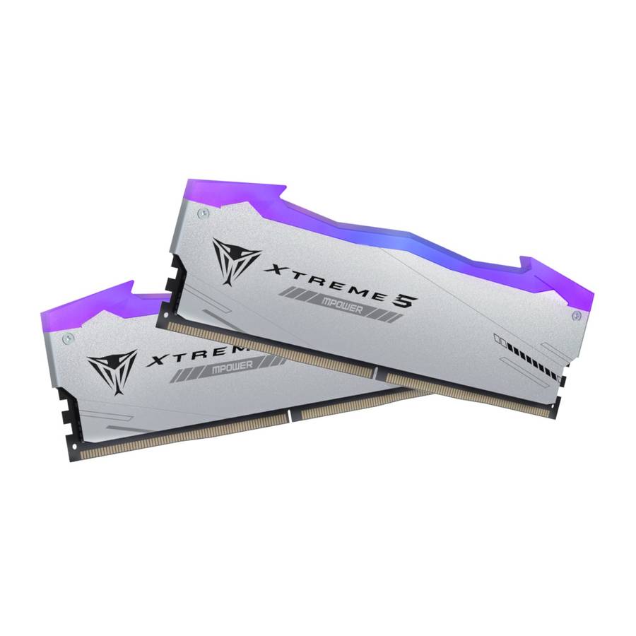 Patriot Viper Xtreme 5 RGB MPower 32GB 6000MHz DDR5 Desktop Gaming Memory Kit - Silver