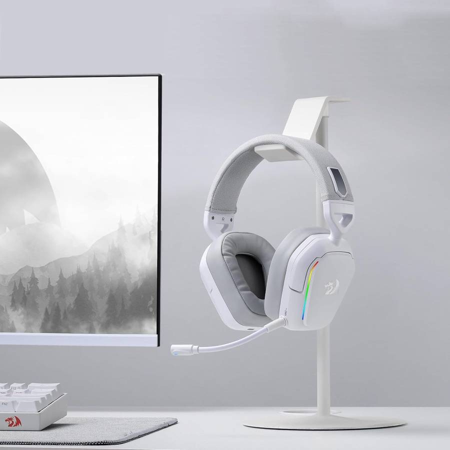 Redragon H868 RGB Wireless Gaming Headset - White