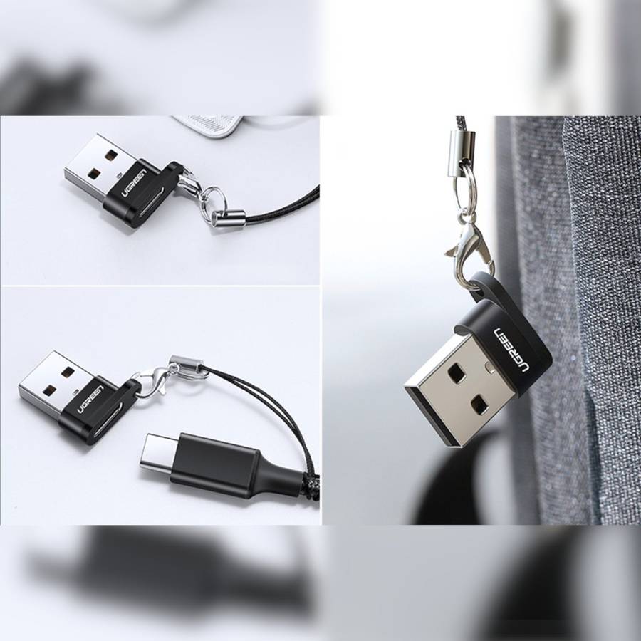 UGREEN USB A Male to USB Type-C Female Adapter (Black)