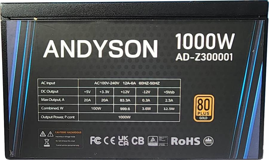 1000W 80+ GOLD PCIE5.0 PSU