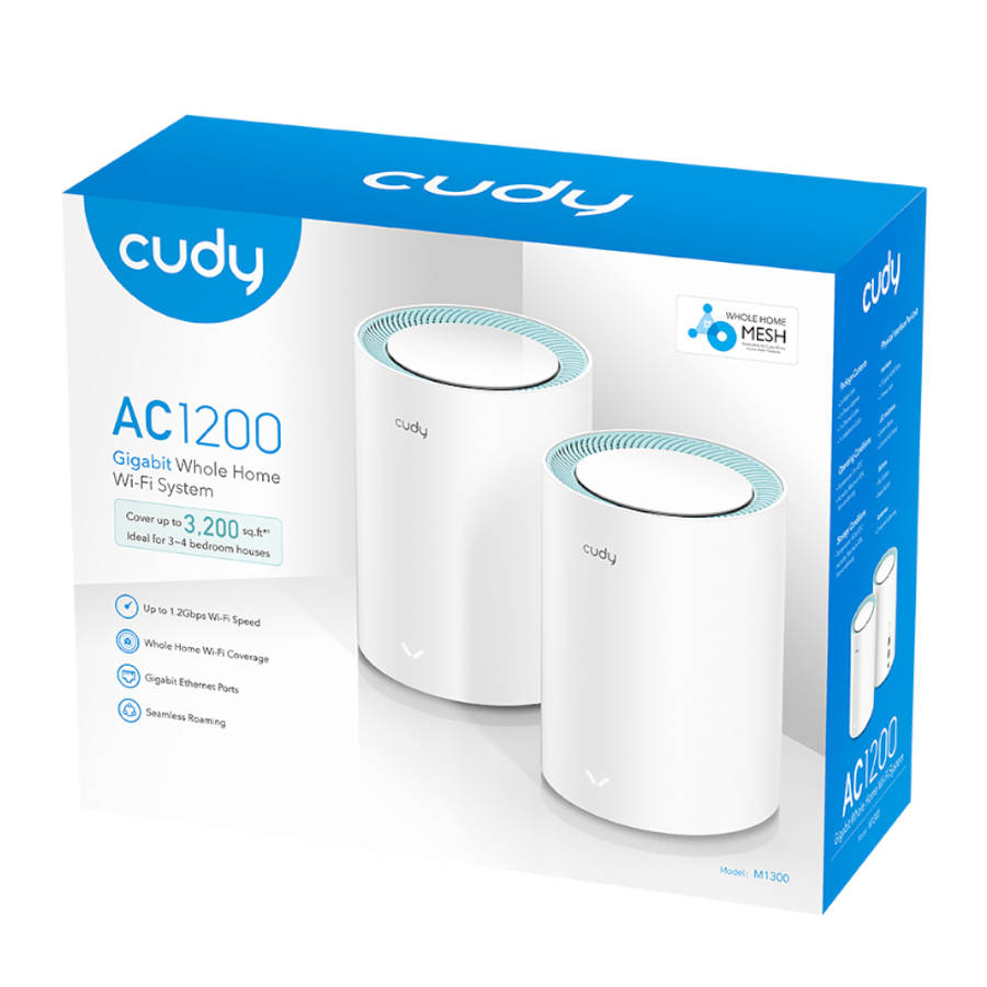 Cudy AC1200 Wi-Fi Mesh Kit 2 Pack With Gigabit