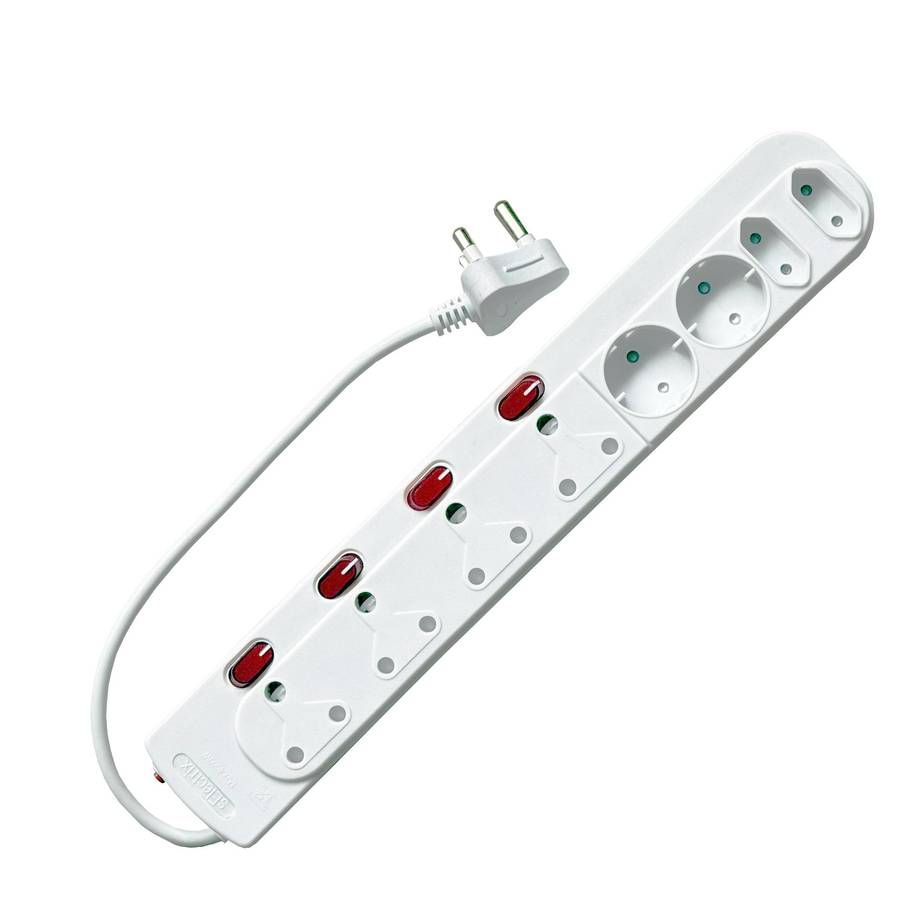 8 WAY MULTI-PLUG + SWITCHES