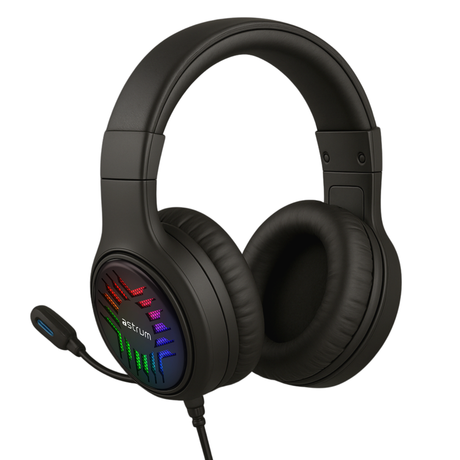 USB Wired Gaming Headset - 7.1 Surround Sound, RGB, Boom Mic - HG200