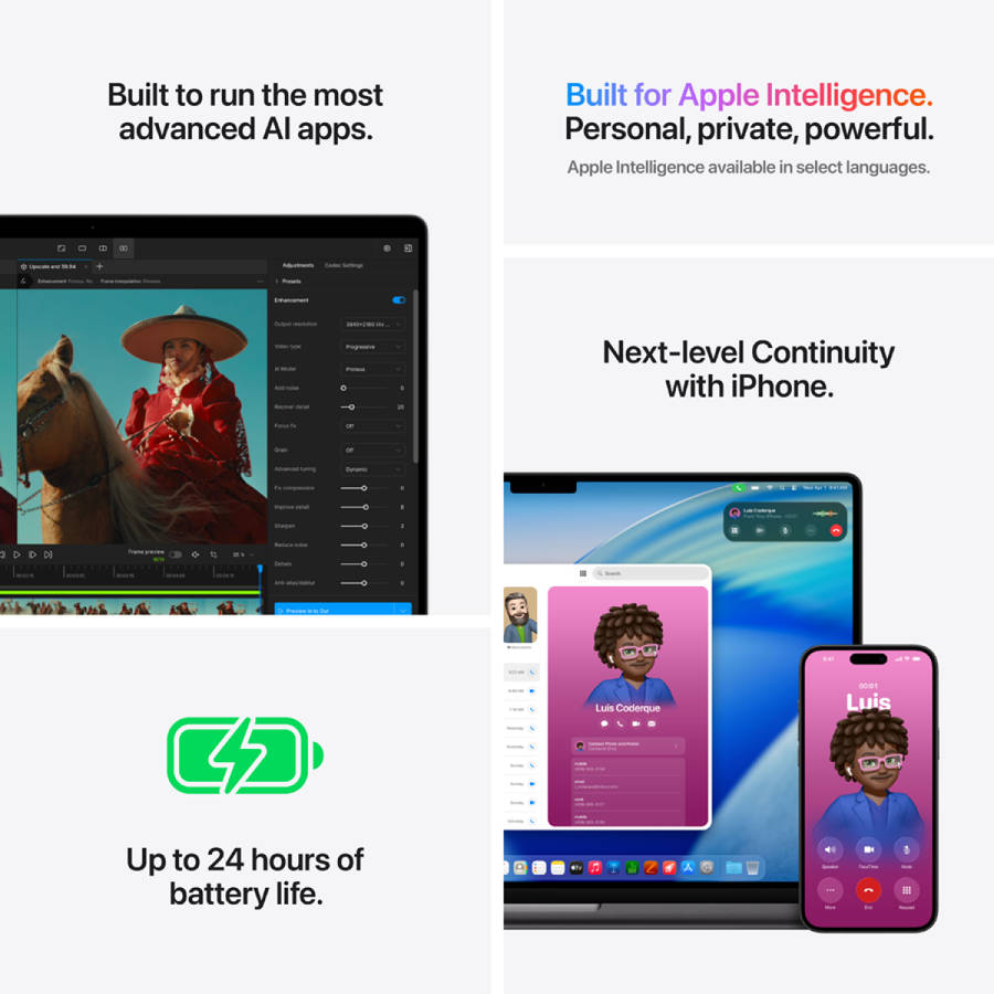16-inch MacBook Pro: Apple M5 Pro chip with 18-core CPU and 20-core GPU, 24GB, 1TB SSD - Space Bl...